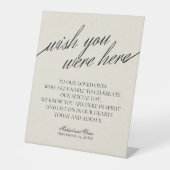 Remembrance Black & White In Loving Memory Wedding 台座サイン (正面)