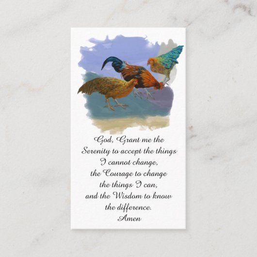 Remembrance Blessing in Purple Blue Orange Prayer 名刺 (正面)