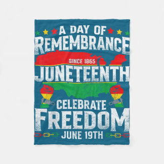 Remembrance celebrate freedom juneteenth black フリースブランケット