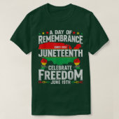 Remembrance Celebrate Freedom Juneteenth Black His Tシャツ (デザイン正面)