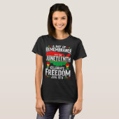 Remembrance celebrate freedom juneteenth black tシャツ (正面フル)