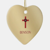 Remembrance Cross Personalized Pet Memorial セラミックオーナメント (右)