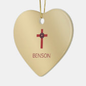 Remembrance Cross Personalized Pet Memorial セラミックオーナメント (左)