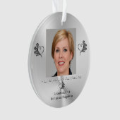 Remembrance for Loved One,ハートとバラ,写真 オーナメント (正面)