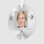 Remembrance for Loved One,ハートとバラ,写真 オーナメント (正面)