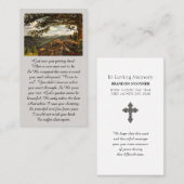 Remembrance Green Orange Blue Sympathy Card 名刺 (正面/裏面)