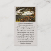 Remembrance Green Orange Blue Sympathy Card 名刺 (正面)