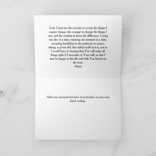 Remembrance Memorial with Red Purple Green Orange  カード (内部)