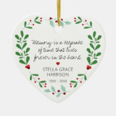 Remembrance Memory Is A Keepsake Greenery Phot セラミックオーナメント (正面)