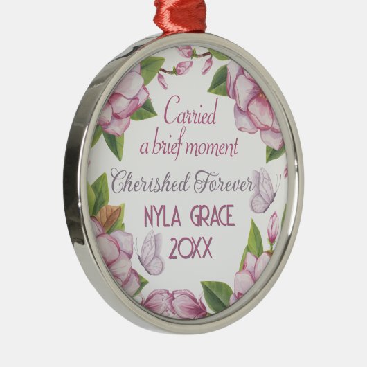 Remembrance Miscarriage, stillborn keepsake   メタルオーナメント (右)