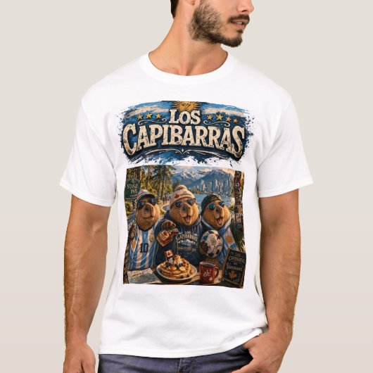  Remera Los Capibarras en Canadá Tシャツ (正面)