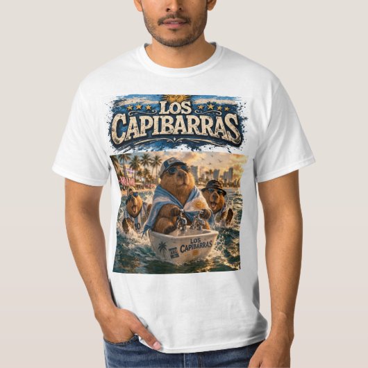Remera Los Capibarras Viajeros Gasoleros Tシャツ (正面)