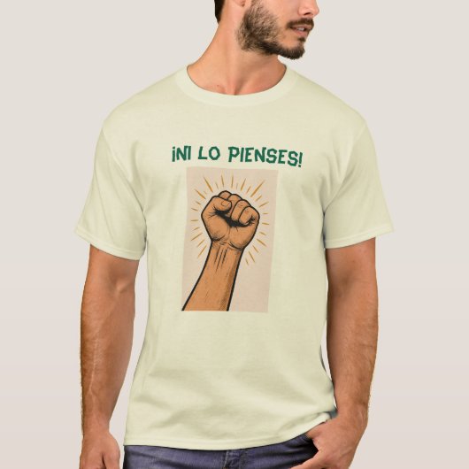 Remera “¡Ni lo pienses!” Actitud clara Tシャツ (正面)