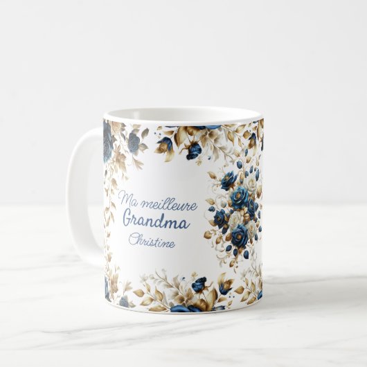 Remerciement fleurs  コーヒーマグカップ (正面左)