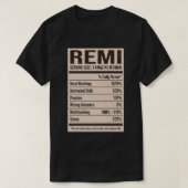 Remi Nutrition Facts Name Nickname Alias Title Fri Tシャツ (デザイン正面)