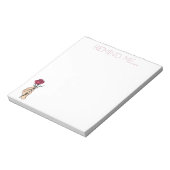 Remind Me Hand Held Red Rose ノートパッド (回転)