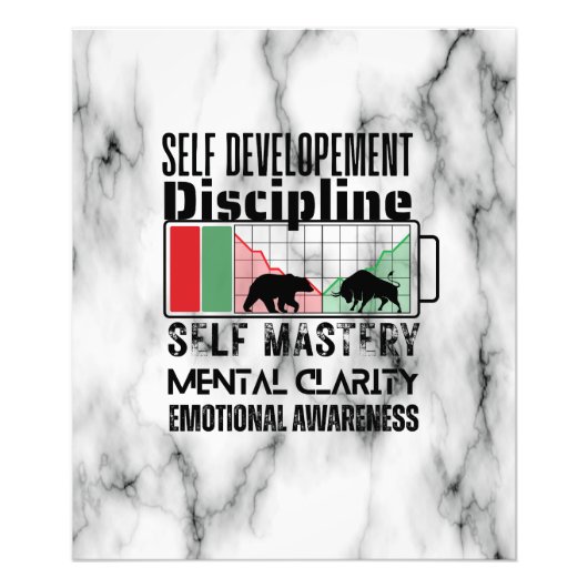 Reminder and motivation | Forex mindset | Marble フォトプリント (正面)