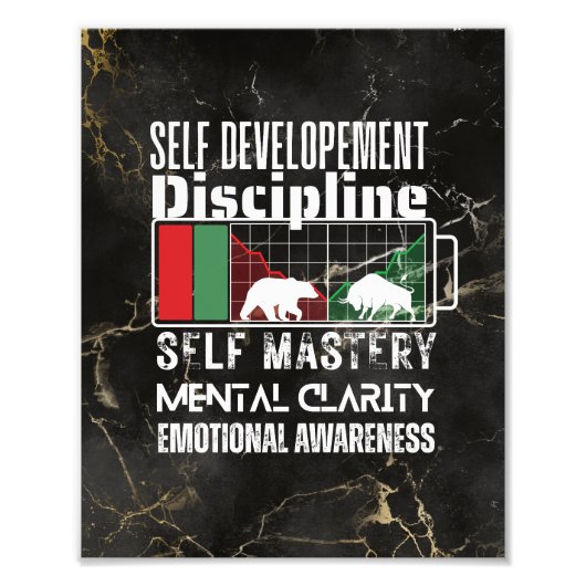 Reminder and motivation | Forex mindset | Marble フォトプリント (正面)