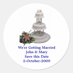Reminder We're Getting Married Stickers ラウンドシール