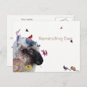 Reminding Ewe:リマインダカード 案内ポストカード (正面/裏面)