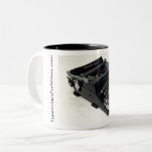 Remingtonのランドモデル1タイプライター ツートーンマグカップ (正面左)