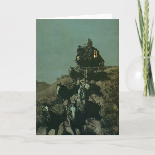 Remingtonの平野(1901年)の古い駅馬車 カード (正面)