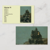 Remingtonの平野(1901年)の古い駅馬車 名刺 (正面/裏面)