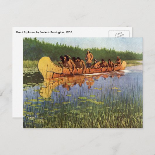 Remington素晴らしによる探検家、ヴィンテージパイオニア ポストカード (正面/裏面)