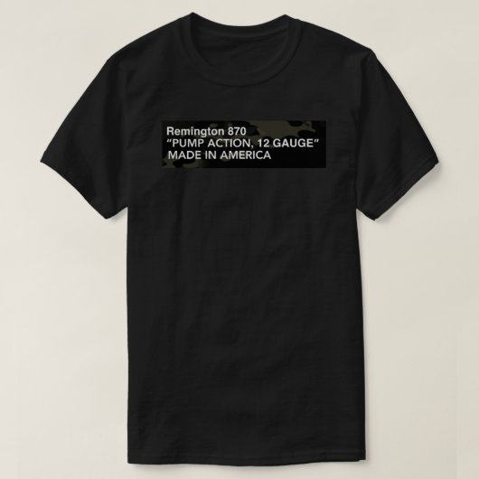 Remington 870ショットガンラベルシール.png tシャツ (デザイン正面)