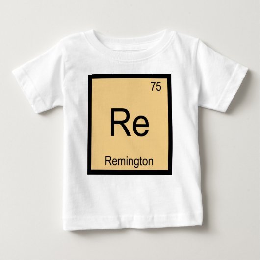 Remington Name化学要素の期別表 ベビーTシャツ (正面)