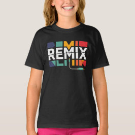 Remix Audio | DJミュージック レトロ幾何学グラフィック Tシャツ