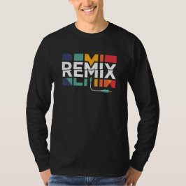 Remix Audio | DJミュージック レトロ幾何学グラフィック Tシャツ
