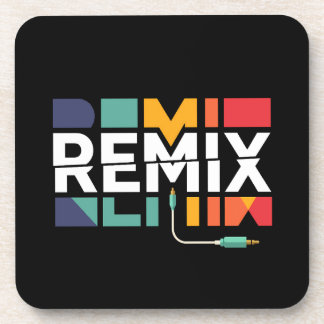 Remix Audio | DJ Music Retro Geometric Graphic コースター