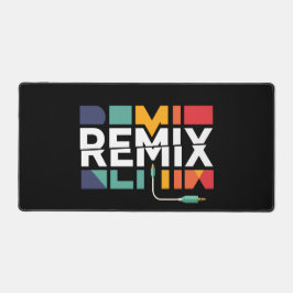 Remix Audio | DJ Music Retro Geometric Graphic デスクマット