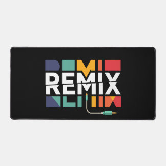 Remix Audio | DJ Music Retro Geometric Graphic デスクマット