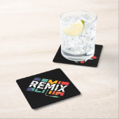 Remix Audio | DJ Music Retro Geometric Graphic ペーパーコースター (インサイチュ)