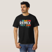 Remix Audio | DJ Music Retro Geometric Graphic Tシャツ (正面フル)