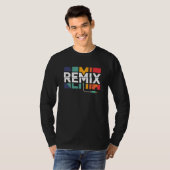 Remix Audio | DJ Music Retro Geometric Graphic Tシャツ (正面フル)