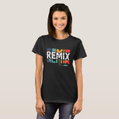 Remix Audio | DJ Music Retro Geometric Graphic Tシャツ (正面フル)