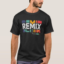 Remix Audio | DJ Music Retro Geometric Graphic Tシャツ