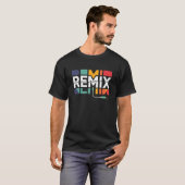 Remix Audio | DJ Music Retro Geometric Graphic Tシャツ (正面フル)