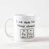 Remoの周期表の名前のマグ コーヒーマグカップ (左)