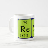 Remo定期テーブル名mug コーヒーマグカップ (正面左)