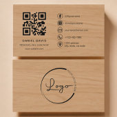 Remodeling Company Wood Professional QR Code 名刺