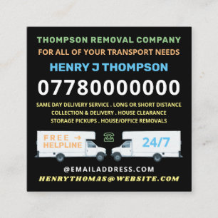 Removal Company Mini 広告's スクエア名刺