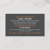 Removal Vanデザイン、Removal Company 名刺 (裏面)