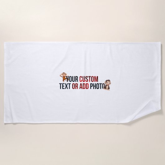 Remove This Design & Add Your Own Design ビーチタオル (正面)