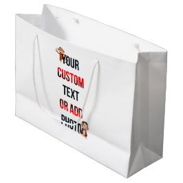 Remove This Design & Add Your Own Design Glossy ラージペーパーバッグ