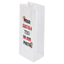Remove This Design & Add Your Own Design Glossy ワインギフトバッグ