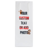 Remove This Design & Add Your Own Design Glossy ワインギフトバッグ (正面)